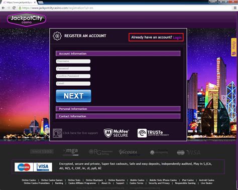 jackpot city net login